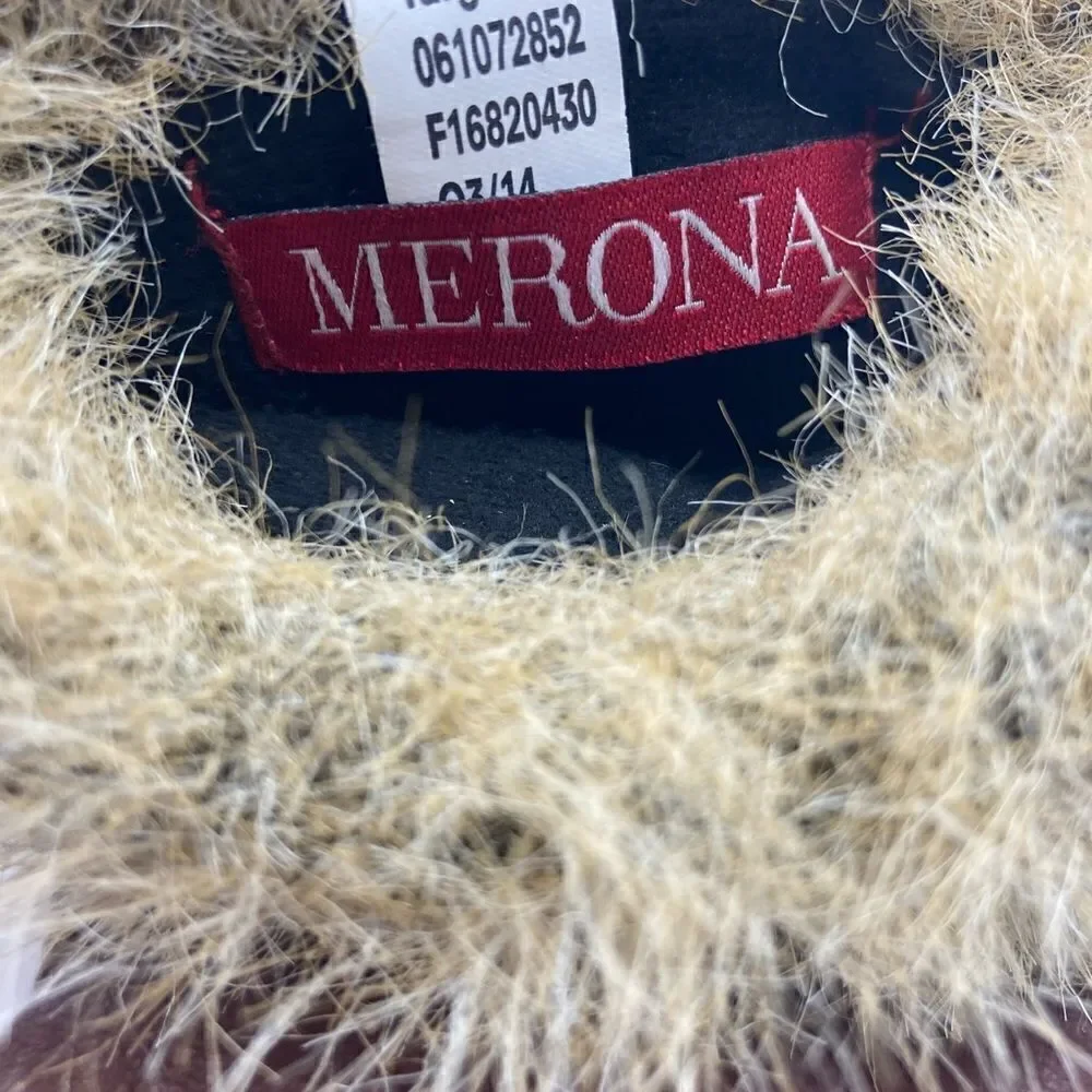 Vintage Merona Leather Gloves Size LG Cognac Color